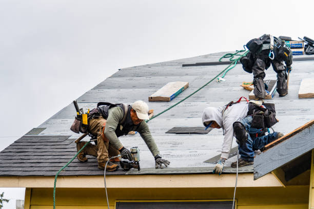 Professional Gutter Installation technician working in North Springfield, PA